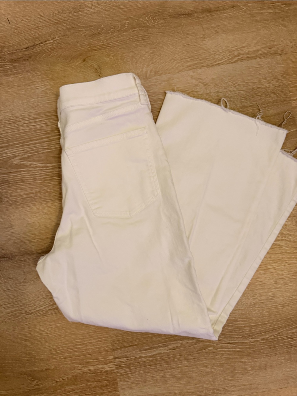 J. Crew Factory White Wide-Leg Crop Jeans in all day stretch - Picture 5 of 7